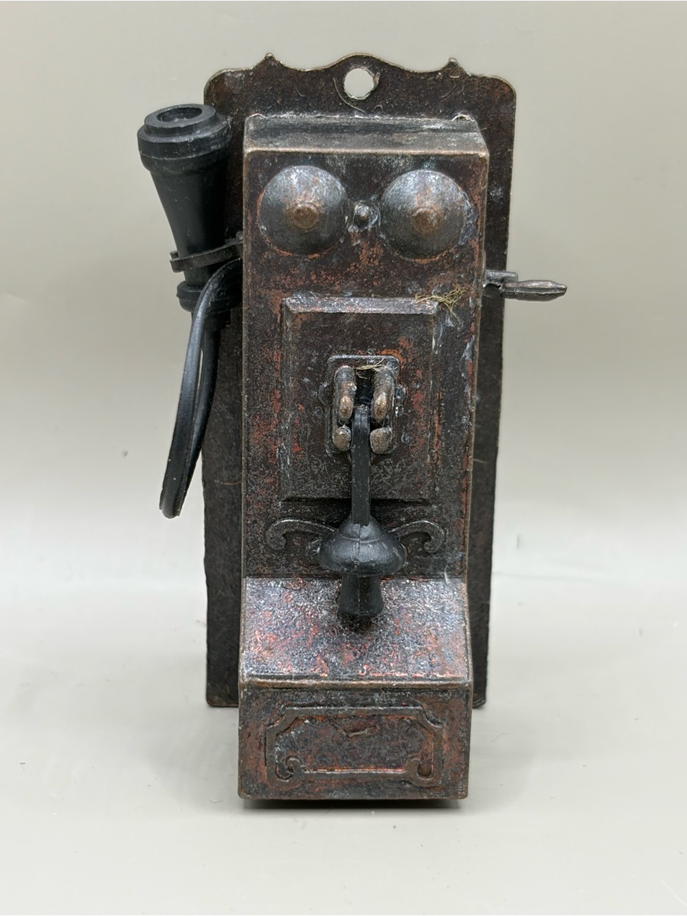 Source Unknown Minature Metal Pencil Sharpner Vintage-Style Wall Telephone